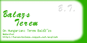 balazs terem business card